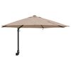 vidaXL Sodo skėtis Taupe 248 x 248 x 148 cm Poliesteris ir plienas
