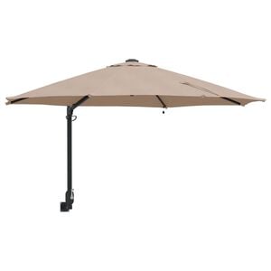 vidaXL Sodo skėtis 248 x 248 x 148 cm Poliesteris ir plienas Tortora