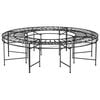 vidaXL Apvalus suoliukas aplink medį, juodas, 160cm skersmens, plienas
