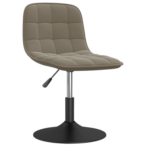 vidaXL Pasukamos valgomojo kėdės, 2vnt., &scaron;viesiai pilkos, aksomas