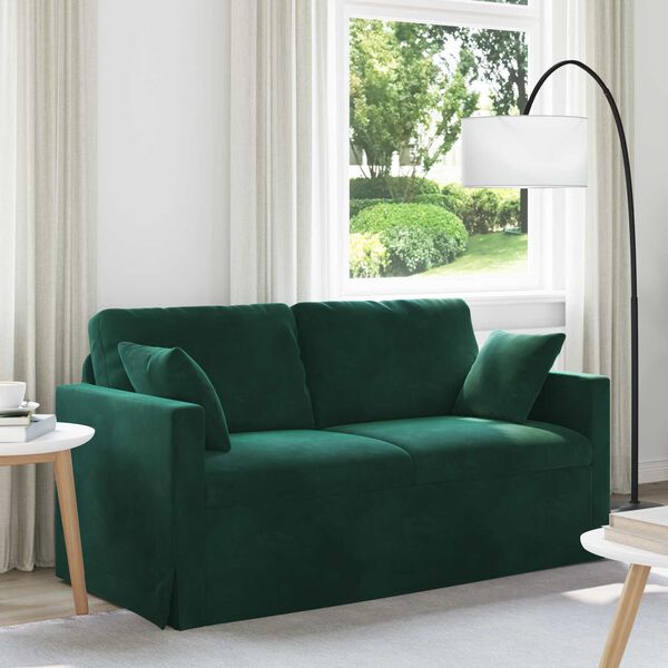 vidaXL Sofa Tamsiai žalia Bendri matmenys: 158 x 78 cm (P X G x A)