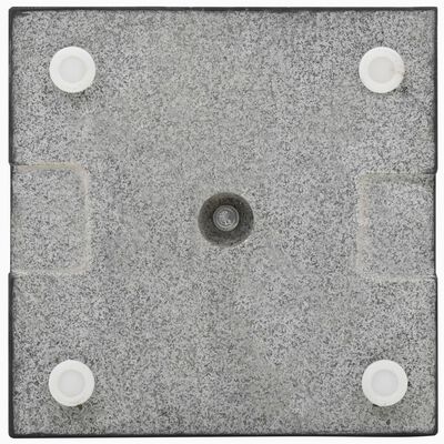 vidaXL Skėčio stovas, granitas, 20kg, kvadratinis, juodas