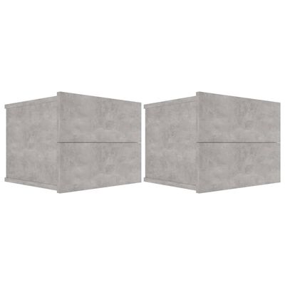 vidaXL Naktinės spintelės, 2vnt., betono pilkos, 40x30x30cm, MDP