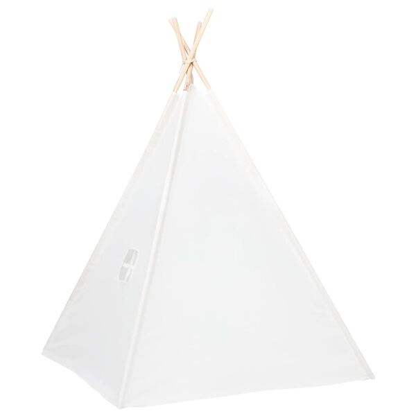 vidaXL Vaiki&scaron;ka tipi palapinė, balta, 120x120x150cm, persiko oda