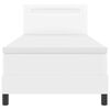 vidaXL Kiemas lova su čiužiniu Balta 100 x 200 cm Dirbtinė oda