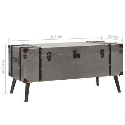 vidaXL Kavos staliukas, MDF ir aliuminis, 102x51x47,5 cm