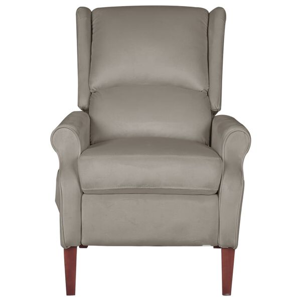 vidaXL Atlošiamas masažinis krėslas, šviesiai pilkos spalvos, aksomas