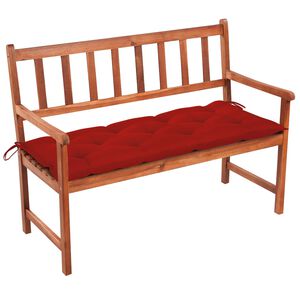 vidaXL Sodo suoliukas su pagalvėle, 120cm, akacijos medienos masyvas