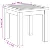 vidaXL &Scaron;oninis stalas Ruda 35 x 35 x 34 cm Akacijos medienos masyvas