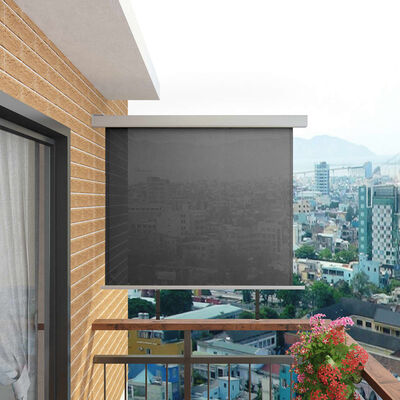 vidaXL Šoninė balkono pertvara, pilka, 150x200cm