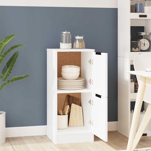 vidaXL &Scaron;oninė spintelė, baltos spalvos, 30x30x70cm, apdirbta mediena