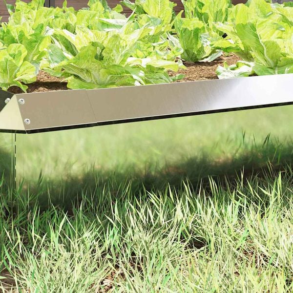 vidaXL Sraigių tvora Sidabro 50 x 3,5 x 25 cm Cinkuota plienas