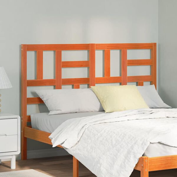 vidaXL Lovos galvūgalis su galvūgalio Va&scaron;ko ruda 145,5 x 4 x 104 cm