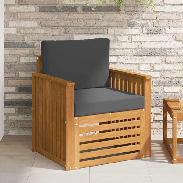 vidaXL Lauko sofos komplektas su pagalve Natūrali 71 x 63 x 73 cm