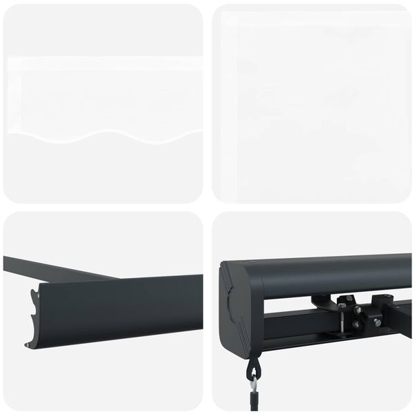 vidaXL Ištraukiama markizė Balta 350 x 250 cm Audinys ir metalas