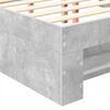 vidaXL Lovos rėmas Betono pilka 200 x 200 cm Apdirbta mediena