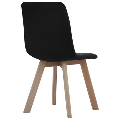 vidaXL Valgomojo kėdės, 4vnt., juodos spalvos, aksomas