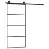vidaXL Stumdomos durys su įrangos rinkiniu, 90x205cm, ESG ir aliuminis