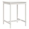 vidaXL Sodo stalas, baltas, 82,5x82,5x110cm, pu&scaron;ies medienos masyvas