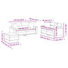 vidaXL Sofos komplektas su pagalvėmis, 3 dalių, taupe, audinys