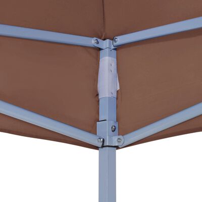 vidaXL Proginės palapinės stogas, rudos spalvos, 4x3m, 270 g/m²
