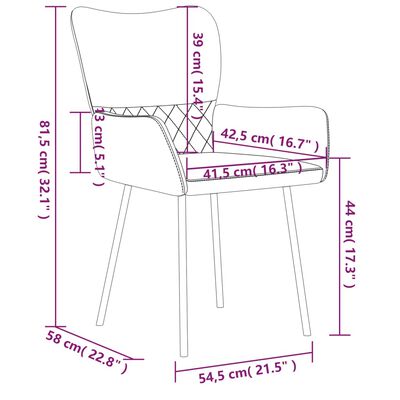 vidaXL Valgomojo kėdės, 2vnt., tamsiai pilkos, audinys/dirbtinė oda