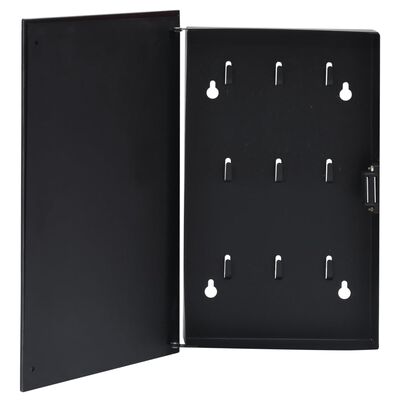 vidaXL Magnetinė raktų dėžutė, juodos spalvos, 30x20x5,5cm