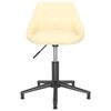 vidaXL Pasukamos valgomojo kėdės, 2vnt., kreminės spalvos, aksomas