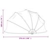 vidaXL Skliautas baseinui, 376x188cm, PVC, apskritas