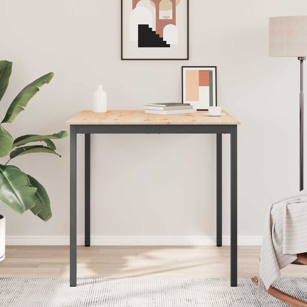 vidaXL Baro stalas Natūrali 110 x 55 x 105 cm Kietos pu&scaron;ies mediena