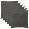 vidaXL Pagalvėlės užvalkalas 6 pcs HEERLEN Tamsiai pilka 55 x 55 cm