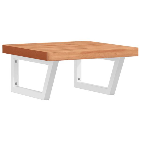 vidaXL Lentyna praustuvui, plienas ir bukmedžio medienos masyvas