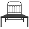 vidaXL Metalinis lovos rėmas su galvūgaliu, juodos spalvos, 80x200cm