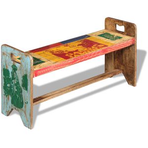 vidaXL Kolamedžio suolas, perdirbtos medienos masyvas, 100x30x50 cm