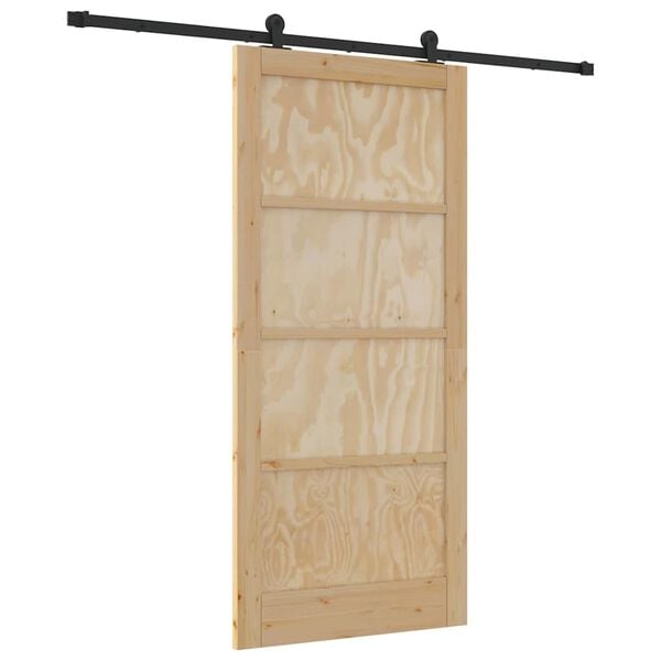 vidaXL Slankios durys ORKDAL Ruda 93 x 202 cm Kietos pu&scaron;ies mediena