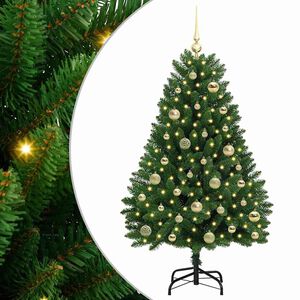 vidaXL Dirbtinė Kalėdų eglutė 120 cm 150 LED &Scaron;ilta balta Žalia