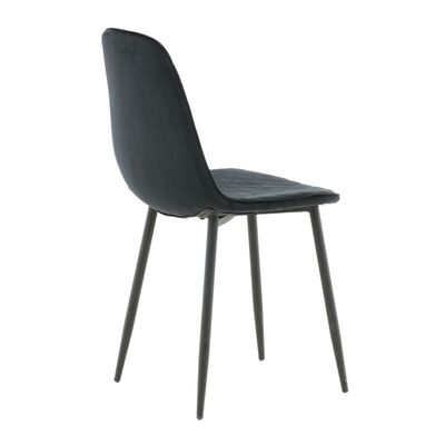 Venture Home Valgomojo kėdės Polar, 2vnt., juodos spalvos, aksomas