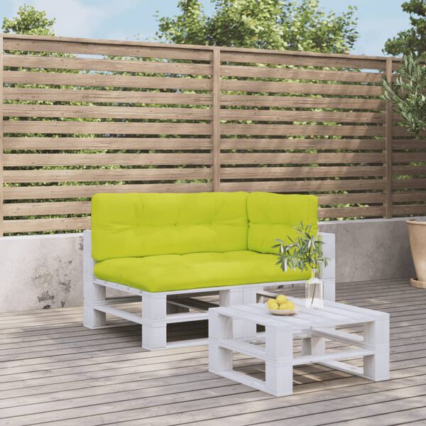 vidaXL Palečių pagalvėlės, 3vnt., ry&scaron;kiai žalios spalvos, audinys