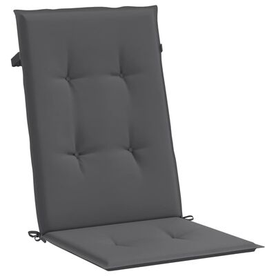vidaXL Sodo kėdės pagalvėlės, 2vnt., antracito, 120x50x3cm, audinys
