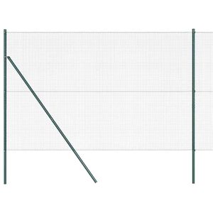 vidaXL Suvirintas vielos tvora žemės tvirtinimas 25 x 1,5 m Žalia