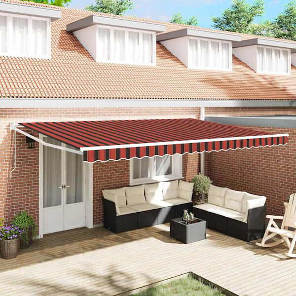 vidaXL Pavėsinė Oranžinė ir ruda 500 x 300 x 165 cm