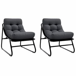 vidaXL Sodo baldai su pagalve 2 pcs Juoda 60,5 x 81 x 71 cm