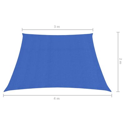 vidaXL Uždanga nuo saulės, mėlynos spalvos, 3/4x2m, HDPE, 160g/m²