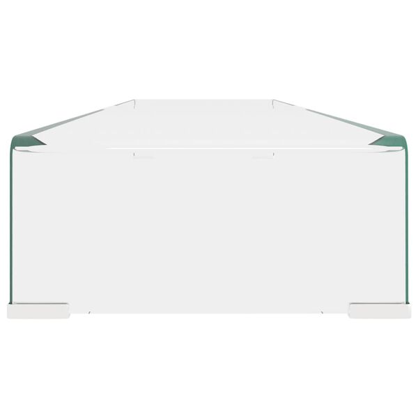 vidaXL TV stovas/monitoriaus pakyla, skaidrus stiklas, 120x30x13 cm