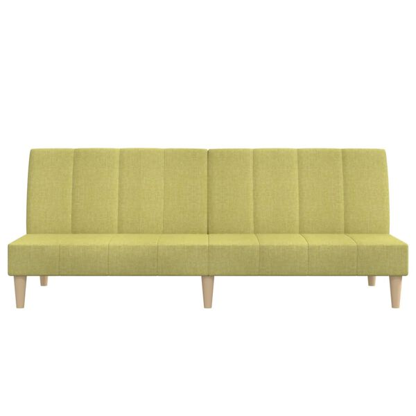 vidaXL Dvivietė sofa-lova, žalios spalvos, audinys