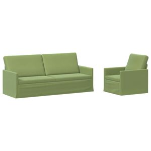 vidaXL Sofos komplektas 2 pcs &Scaron;viesiai žalia Aksomas