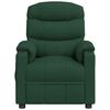 vidaXL Elektrinis atlo&scaron;iamas krėslas, tamsiai žalios spalvos, audinys