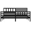vidaXL Lovos rėmas, juodos spalvos, 200x200cm, medienos masyvas