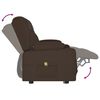 vidaXL Dvivietis atlošiamas masažinis krėslas, rudas, dirbtinė oda