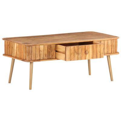 vidaXL Kavos staliukas, 100x50x40cm, akacijos medienos masyvas